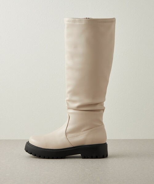 CITEN（シテン）の「＜CITEN＞トラックソール ロングブーツ（ブーツ・レディース・ブラック/オフホワイト・23cm/23.5cm/24cm/24.5cm）」の19枚目の写真