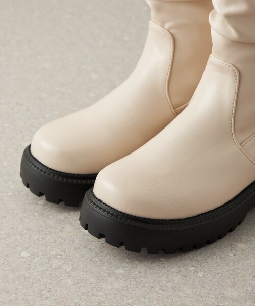 CITEN（シテン）の「＜CITEN＞トラックソール ロングブーツ（ブーツ・レディース・ブラック/オフホワイト・23cm/23.5cm/24cm/24.5cm）」の21枚目の写真