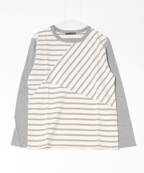 Palme d'Or(パルムドール)の「Palme d'Or パルムドール / SRANTING CUTSEW ボーダーカットソー(Tシャツ/カットソー・メンズ・グレー/ネイビー・SMALL/MEDIUM)」の4枚目の写真