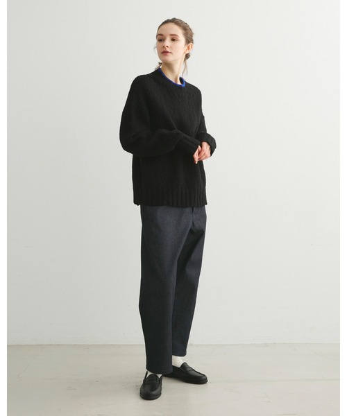 Traditional Weatherwear（トラディショナルウェザーウェア）の「CREW NECK PULL OVER（ニット/セーター・メンズ・ブラック×ブルー/その他/ライトブルー・XS/M/S）」の5枚目の写真