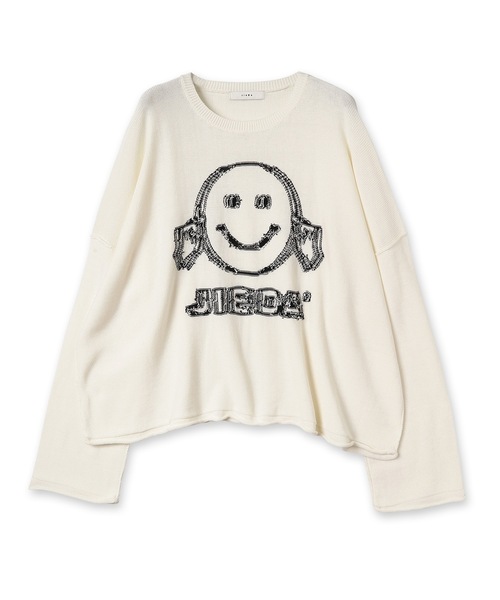 Jieda（ジエダ）の「SMILE OVER KNIT CREW（ニット/セーター・メンズ・ブラック/ホワイト・ONE SIZE）」の13枚目の写真