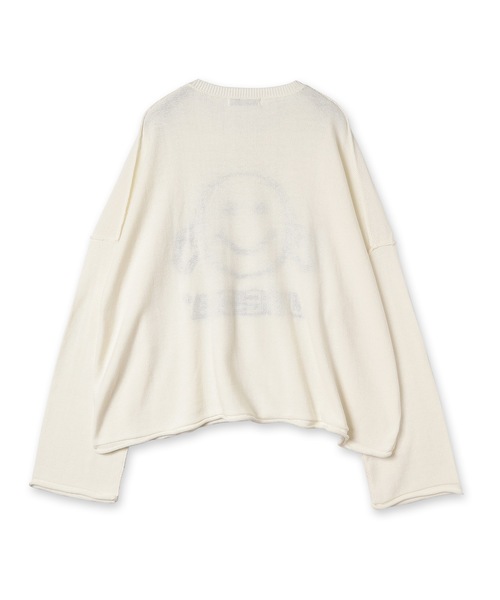 Jieda（ジエダ）の「SMILE OVER KNIT CREW（ニット/セーター・メンズ・ブラック/ホワイト・ONE SIZE）」の11枚目の写真