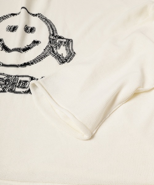 Jieda（ジエダ）の「SMILE OVER KNIT CREW（ニット/セーター・メンズ・ブラック/ホワイト・ONE SIZE）」の12枚目の写真