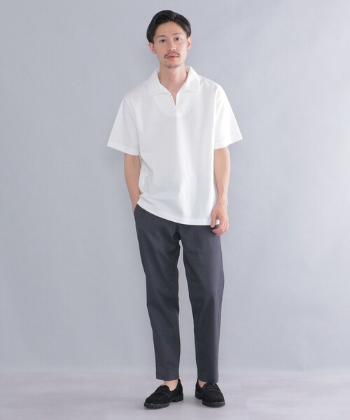 SHIPS（シップス）の「SHIPS:〈抗菌・防臭加工〉 ジャガード ピケ スキッパー ポロシャツ（ポロシャツ・メンズ・オフホワイト/ブラック/ネイビー/ピンク・SMALL/MEDIUM/LARGE/X-LARGE）」の14枚目の写真