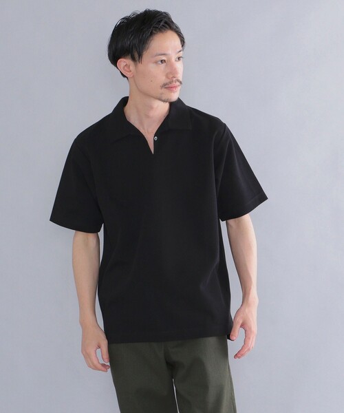 SHIPS（シップス）の「SHIPS:〈抗菌・防臭加工〉 ジャガード ピケ スキッパー ポロシャツ（ポロシャツ・メンズ・オフホワイト/ブラック/ネイビー/ピンク・SMALL/MEDIUM/LARGE/X-LARGE）」の19枚目の写真