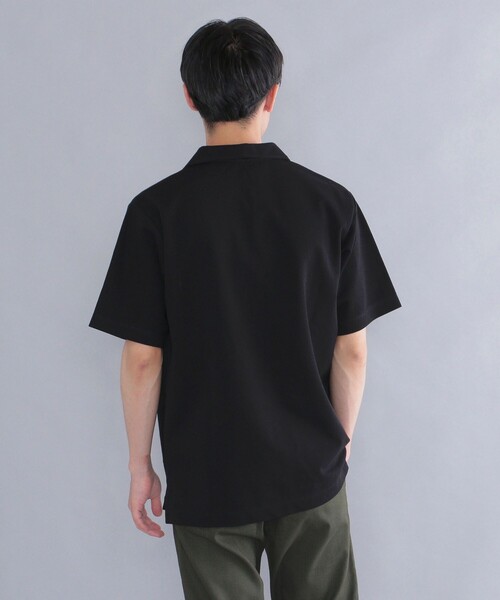 SHIPS（シップス）の「SHIPS:〈抗菌・防臭加工〉 ジャガード ピケ スキッパー ポロシャツ（ポロシャツ・メンズ・オフホワイト/ブラック/ネイビー/ピンク・SMALL/MEDIUM/LARGE/X-LARGE）」の9枚目の写真