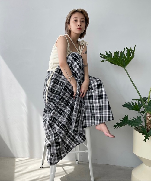 SANSeLF(サンセルフ)の「チェックマキシスカート 【SANSeLF】sansk22s001(スカート・レディース・マルチ・FREE)」の18枚目の写真