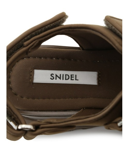 SNIDEL スポーツサンダル モカ SNIDEL（スナイデル）の「スニーカーソールサンダル（サンダル