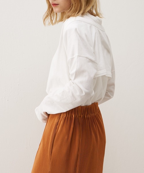 Lui's(ルイス)の「アンサンブルデザイントップス(Tシャツ/カットソー・レディース・オフホワイト/ブラック/グリーン・FREE)」の4枚目の写真