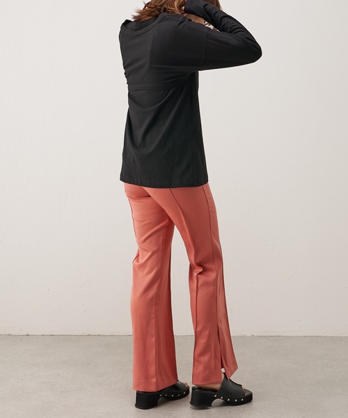 Lui's(ルイス)の「アンサンブルデザイントップス(Tシャツ/カットソー・レディース・オフホワイト/ブラック/グリーン・FREE)」の8枚目の写真