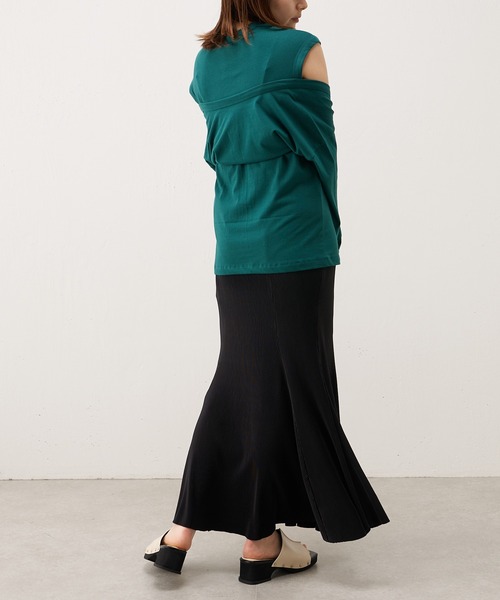 Lui's(ルイス)の「アンサンブルデザイントップス(Tシャツ/カットソー・レディース・オフホワイト/ブラック/グリーン・FREE)」の20枚目の写真