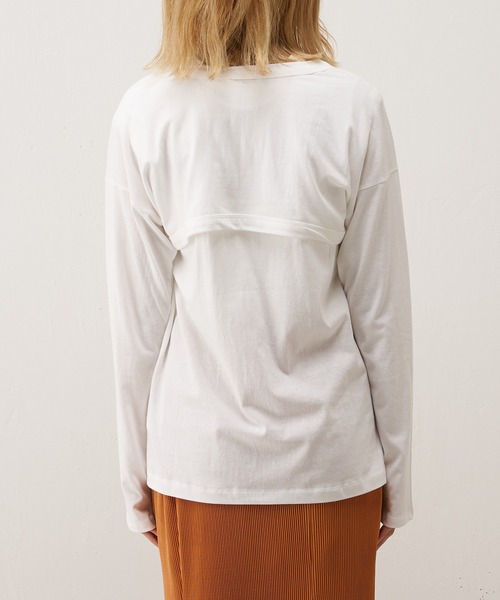 Lui's(ルイス)の「アンサンブルデザイントップス(Tシャツ/カットソー・レディース・オフホワイト/ブラック/グリーン・FREE)」の14枚目の写真