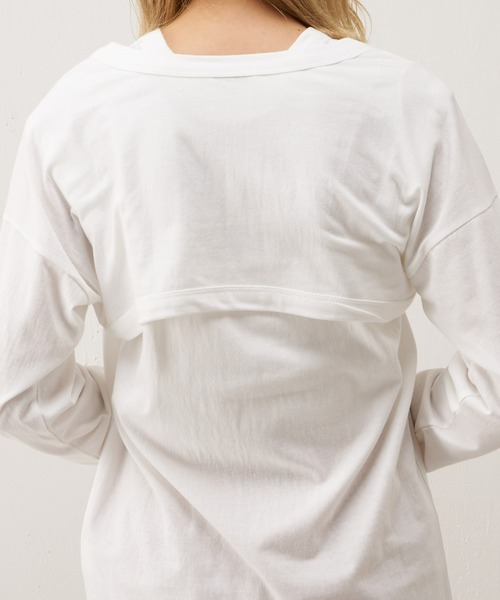 Lui's(ルイス)の「アンサンブルデザイントップス(Tシャツ/カットソー・レディース・オフホワイト/ブラック/グリーン・FREE)」の21枚目の写真