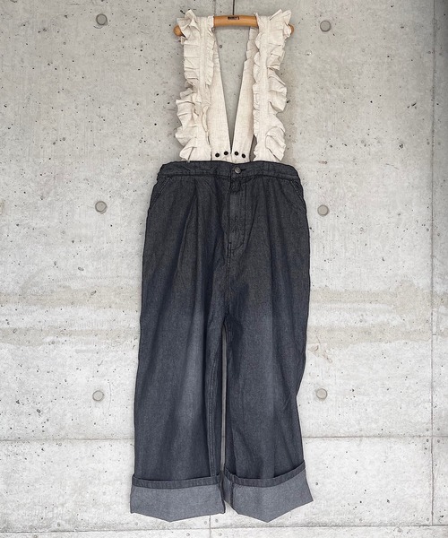 新品★タグ付き★メゾピアノ★パンツ　90★サスペンダー★フリル　パンツ★ 新品☆タグ付き☆メゾピアノ☆パンツ 90☆サスペンダー☆フリル