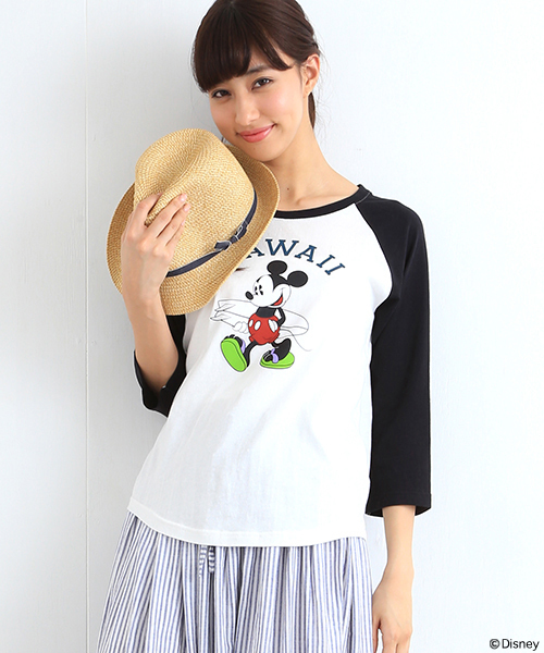 B:MING by BEAMS（ビーミングバイビームス）の「Disney ｜  B:MING / ＜ミッキーマウス＞7分袖Tシャツ（Tシャツ/カットソー・レディース・ブラック/グレー・ONE SIZE）」の2枚目の写真