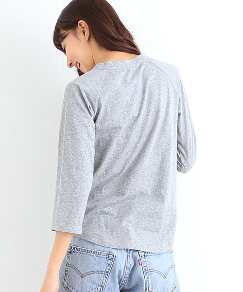 B:MING by BEAMS（ビーミングバイビームス）の「Disney ｜  B:MING / ＜ミッキーマウス＞7分袖Tシャツ（Tシャツ/カットソー・レディース・ブラック/グレー・ONE SIZE）」の10枚目の写真