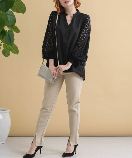 ROSIEE（ロージー）の「ROSIEE 袖レースブラウス（シャツ/ブラウス・レディース・ホワイト/ブラック・FREE）」の16枚目の写真