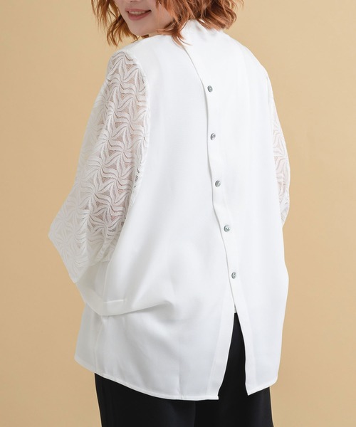 ROSIEE（ロージー）の「ROSIEE 袖レースブラウス（シャツ/ブラウス・レディース・ホワイト/ブラック・FREE）」の17枚目の写真