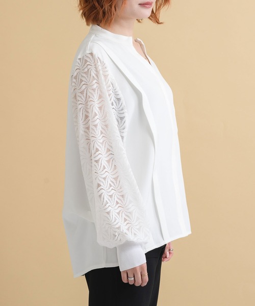 ROSIEE（ロージー）の「ROSIEE 袖レースブラウス（シャツ/ブラウス・レディース・ホワイト/ブラック・FREE）」の19枚目の写真