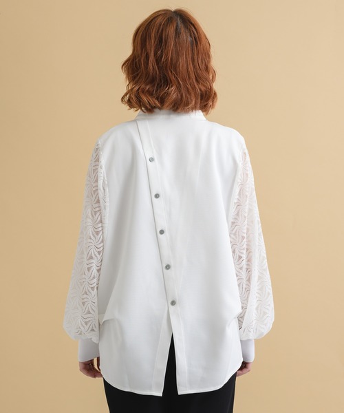 ROSIEE（ロージー）の「ROSIEE 袖レースブラウス（シャツ/ブラウス・レディース・ホワイト/ブラック・FREE）」の10枚目の写真