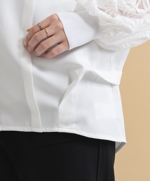 ROSIEE（ロージー）の「ROSIEE 袖レースブラウス（シャツ/ブラウス・レディース・ホワイト/ブラック・FREE）」の15枚目の写真