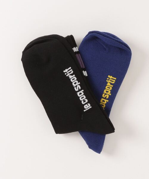 le coq sportif（ルコックスポルティフ）の「ルコック 2Pソックス(抗菌防臭)  スポーツウエア メンズ レディース ユニセックス トレーニングウエア アクセサリー 小物 ソックス 靴下（ソックス/靴下・メンズ・ホワイト×ネイビー/ブラック×ブルー・25-27/22-24）」の3枚目の写真