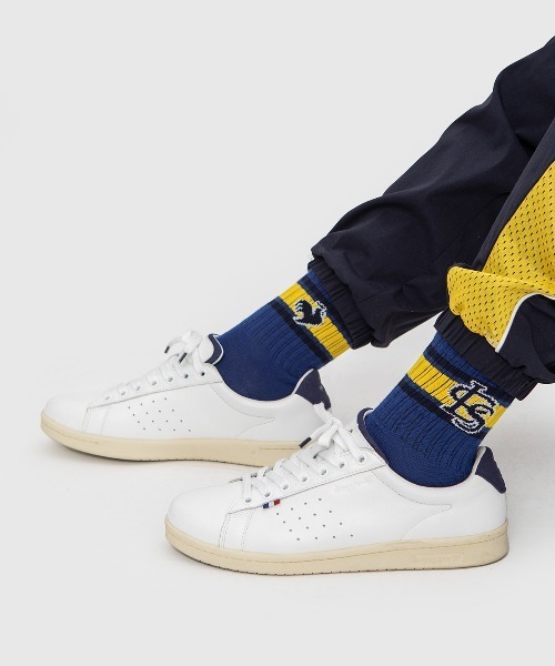 le coq sportif（ルコックスポルティフ）の「ルコック 2Pソックス(抗菌防臭)  スポーツウエア メンズ レディース ユニセックス トレーニングウエア アクセサリー 小物 ソックス 靴下（ソックス/靴下・メンズ・ホワイト×ネイビー/ブラック×ブルー・25-27/22-24）」の5枚目の写真