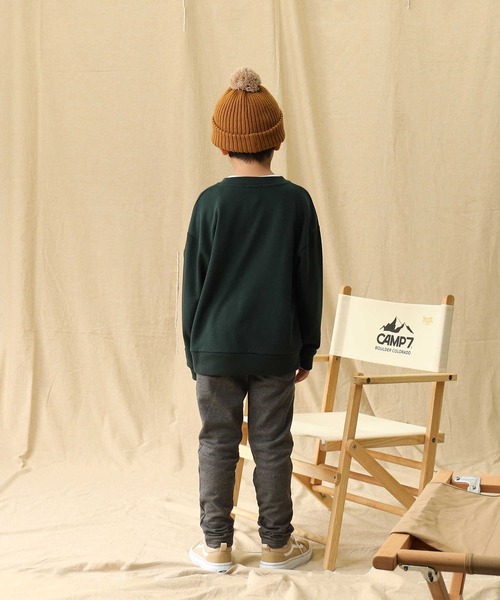 CAMP7(キャンプセブン)の「【CAMP7】ロゴスウェット(スウェット・キッズ・ブラック/グリーン/ネイビー/オフホワイト・140/160/120/150/105/130)」の18枚目の写真
