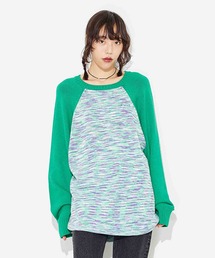 X-girl | MELANGE RAGLAN KNIT TOP(ニット/セーター)