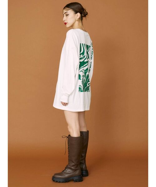 EVRIS(エヴリス)の「バックグラフィックロンT(Tシャツ/カットソー・レディース・ホワイト/ブラック・FREE)」の14枚目の写真