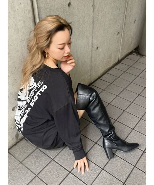 EVRIS(エヴリス)の「バックグラフィックロンT(Tシャツ/カットソー・レディース・ホワイト/ブラック・FREE)」の19枚目の写真