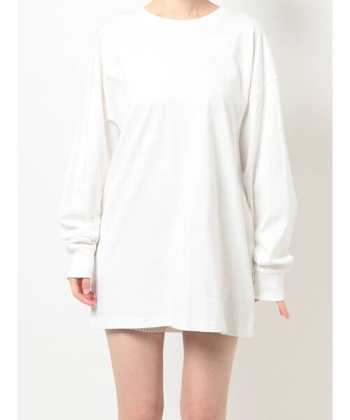 EVRIS(エヴリス)の「バックグラフィックロンT(Tシャツ/カットソー・レディース・ホワイト/ブラック・FREE)」の16枚目の写真