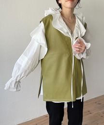 wee9s | fake leather vest / フェイクレザーベスト(ベスト)