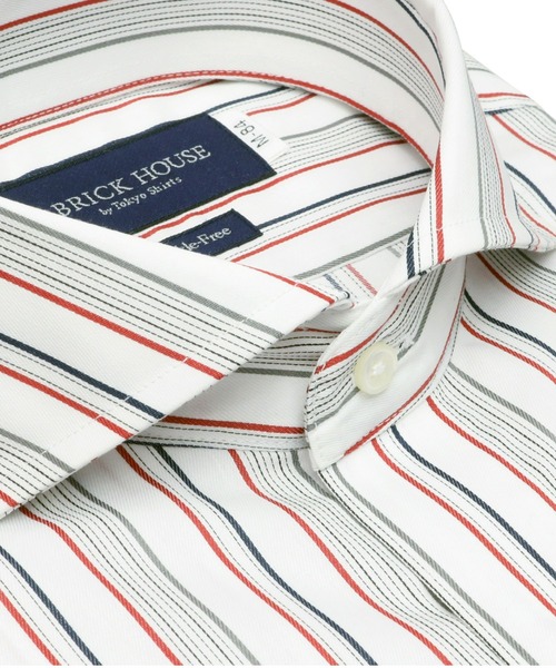 TOKYO SHIRTS(トウキョウシャツ)の「形態安定ノーアイロン ホリゾンタルワイド 長袖ビジネスワイシャツ(ビジネスシャツ・メンズ・グレー・首回り37cm-裄丈80cm/首回り37cm-裄丈84cm/首回り39cm-裄丈80cm/首回り39cm-裄丈84cm/首回り41cm-裄丈82cm/首回り41cm-裄丈86cm/首回り42cm-裄丈82cm/首回り42cm-裄丈86cm/首回り43cm-裄丈82cm/首回り43cm-裄丈86cm)」の2枚目の写真