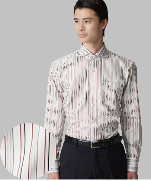 TOKYO SHIRTS(トウキョウシャツ)の「形態安定ノーアイロン ホリゾンタルワイド 長袖ビジネスワイシャツ(ビジネスシャツ・メンズ・グレー・首回り37cm-裄丈80cm/首回り37cm-裄丈84cm/首回り39cm-裄丈80cm/首回り39cm-裄丈84cm/首回り41cm-裄丈82cm/首回り41cm-裄丈86cm/首回り42cm-裄丈82cm/首回り42cm-裄丈86cm/首回り43cm-裄丈82cm/首回り43cm-裄丈86cm)」の5枚目の写真