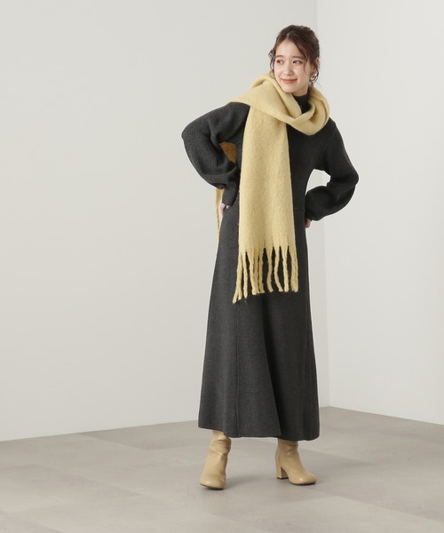 N.（N. Natural Beauty Basic）（エヌエヌナチュラルビューティーベーシック）の「【横田ひかるさん着用】◆フリンジストール（ストール/ショール・レディース・イエロー/アイボリー/パープル・ﾌﾘ-）」の9枚目の写真