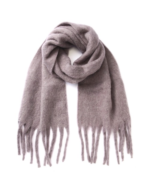 N.（N. Natural Beauty Basic）（エヌエヌナチュラルビューティーベーシック）の「【横田ひかるさん着用】◆フリンジストール（ストール/ショール・レディース・イエロー/アイボリー/パープル・ﾌﾘ-）」の14枚目の写真