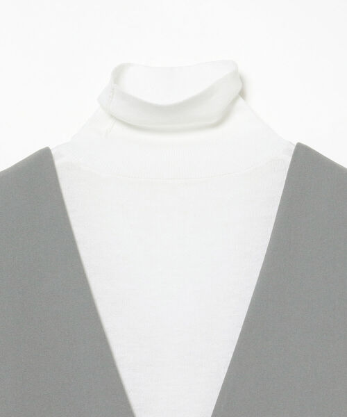 B:MING by BEAMS（ビーミングバイビームス）の「B:MING by BEAMS / タートルニット × サックワンピース（ワンピース・レディース・オリーブ/サックスブルー/ブラック×ホワイト・FREE）」の19枚目の写真