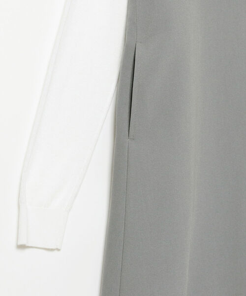 B:MING by BEAMS（ビーミングバイビームス）の「B:MING by BEAMS / タートルニット × サックワンピース（ワンピース・レディース・オリーブ/サックスブルー/ブラック×ホワイト・FREE）」の18枚目の写真