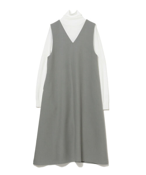 B:MING by BEAMS（ビーミングバイビームス）の「B:MING by BEAMS / タートルニット × サックワンピース（ワンピース・レディース・オリーブ/サックスブルー/ブラック×ホワイト・FREE）」の17枚目の写真