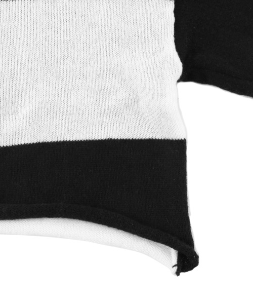 Figments(フィグメンツ)の「ブロックチェッククロップドニット(ニット/セーター・レディース・ブラック系その他・FREE)」の8枚目の写真