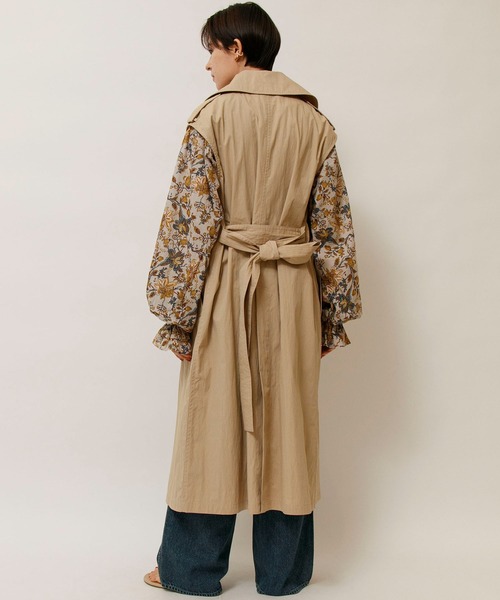 Johnbull（ジョンブル）の「コットンナイロンタフタ3WAYトレンチコート（トレンチコート・レディース・ダークグリーン/ベージュ・FREE）」の16枚目の写真