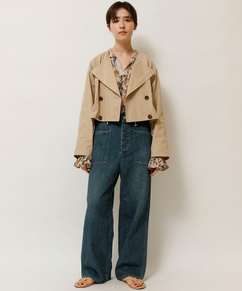 Johnbull（ジョンブル）の「コットンナイロンタフタ3WAYトレンチコート（トレンチコート・レディース・ダークグリーン/ベージュ・FREE）」の17枚目の写真