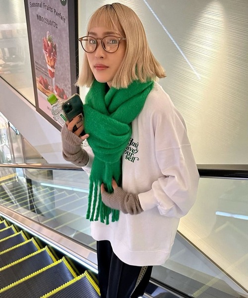 SPINNS（スピンズ）の「無地 起毛大判ストール（マフラー）」 - WEAR