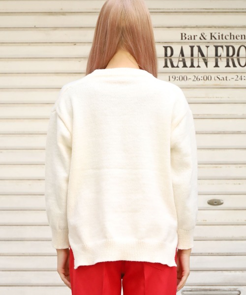 ROOPTOKYO(ループトウキョウ)の「ロゴプルオーバーニット(ニット/セーター・レディース・グリーン/グレー/ベージュ/ホワイト・FREE)」の13枚目の写真