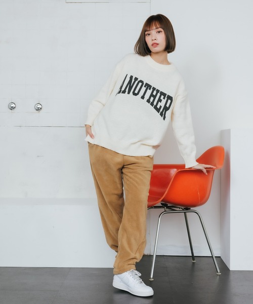 ROOPTOKYO(ループトウキョウ)の「ロゴプルオーバーニット(ニット/セーター・レディース・グリーン/グレー/ベージュ/ホワイト・FREE)」の12枚目の写真