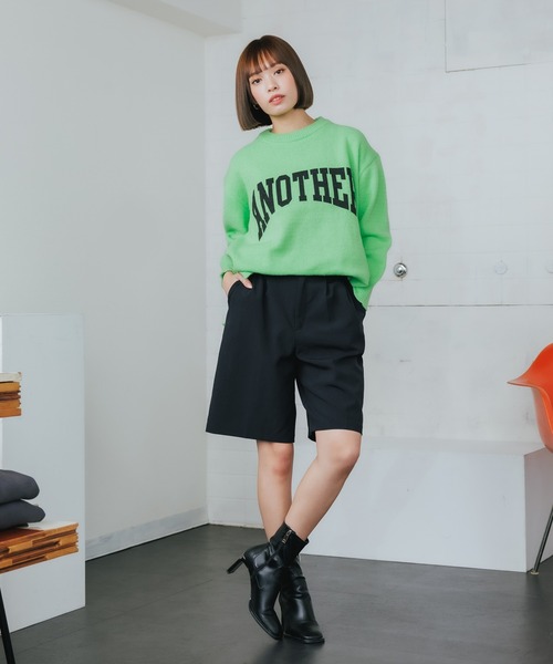 ROOPTOKYO(ループトウキョウ)の「ロゴプルオーバーニット(ニット/セーター・レディース・グリーン/グレー/ベージュ/ホワイト・FREE)」の8枚目の写真