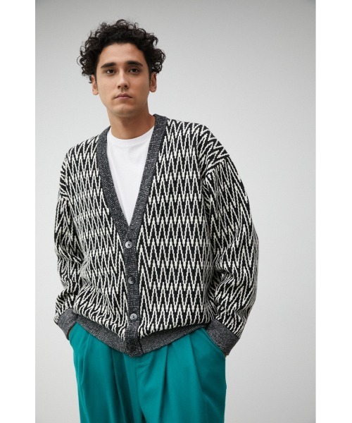 AZUL by moussy（アズールバイマウジー）の「RETRO PATTERN CARDIGAN/レトロパターンカーディガン（カーディガン/ボレロ・メンズ・キャメル/ボルドー/ブラック系その他・LARGE/MEDIUM）」の11枚目の写真