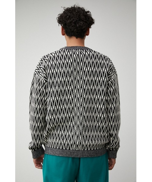 AZUL by moussy（アズールバイマウジー）の「RETRO PATTERN CARDIGAN/レトロパターンカーディガン（カーディガン/ボレロ・メンズ・キャメル/ボルドー/ブラック系その他・LARGE/MEDIUM）」の7枚目の写真