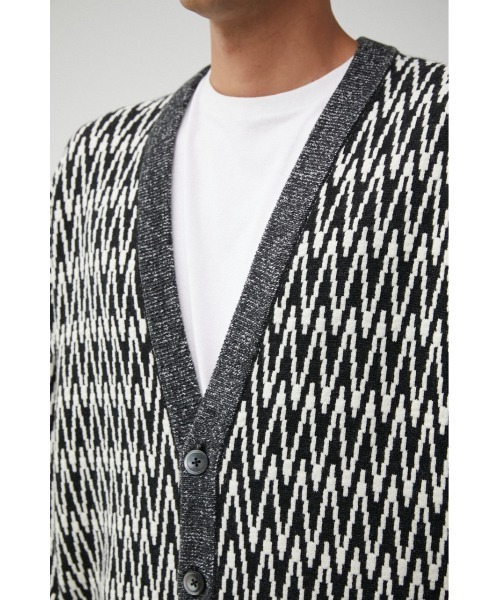 AZUL by moussy（アズールバイマウジー）の「RETRO PATTERN CARDIGAN/レトロパターンカーディガン（カーディガン/ボレロ・メンズ・キャメル/ボルドー/ブラック系その他・LARGE/MEDIUM）」の9枚目の写真